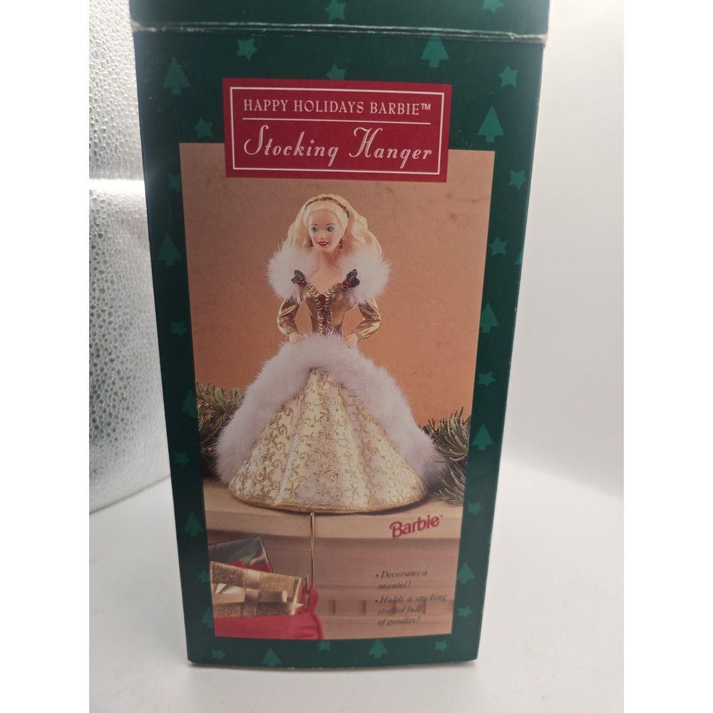 Hallmark Happy Holidays Barbie 1995 Stocking Hanger